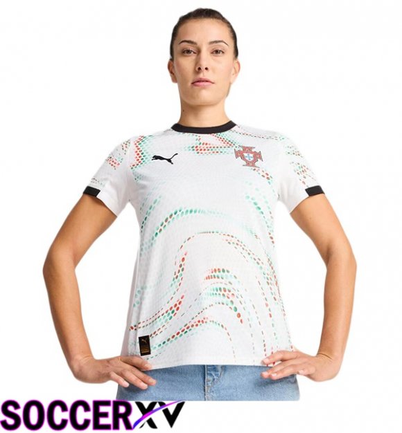 Portugal Women Away Soccer Jersey White 2025/2026