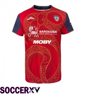 Cagliari Calcio Soccer Jersey Special Edition Red 2024/2025