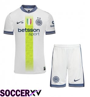 Inter Milan Kids Away Soccer Jersey Special Edition White 2024/2025