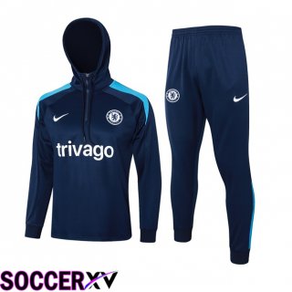 FC Chelsea Training Tracksuit - Training Sweatshirt Hoodie Blue Royal 2024/2025