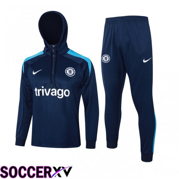 FC Chelsea Training Tracksuit - Training Sweatshirt Hoodie Blue Royal 2024/2025