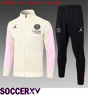 Jordan Paris PSG Kids kit Training Jacket Suit Yellow 2025/2026