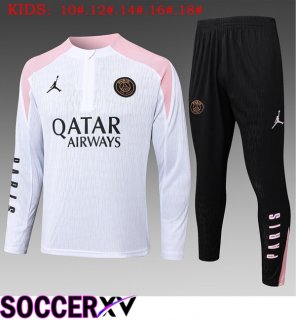 Paris PSG Kids kit Training Tracksuit White 2025/2026