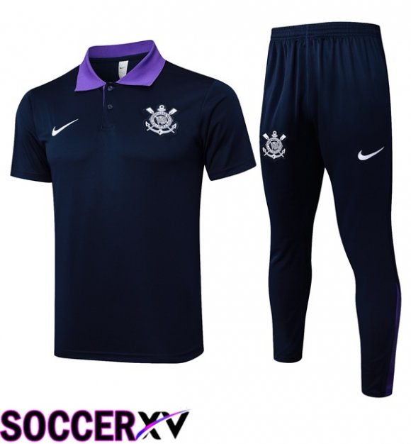 Corinthians Soccer Polo + Training Pants Blue Royal 2025/2026