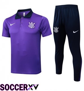 Corinthians Soccer Polo + Training Pants Purple 2025/2026