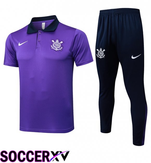 Corinthians Soccer Polo + Training Pants Purple 2025/2026