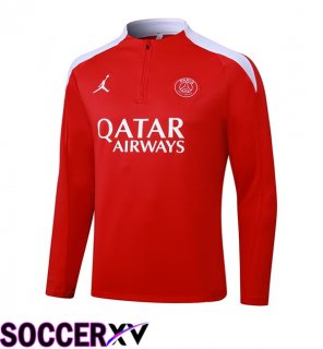 Jordan Paris PSG Training Sweatshirt Red 2025/2026