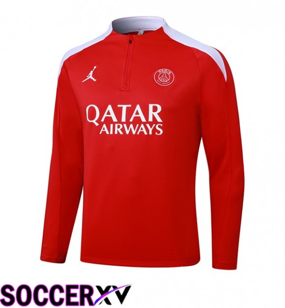 Jordan Paris PSG Training Sweatshirt Red 2025/2026