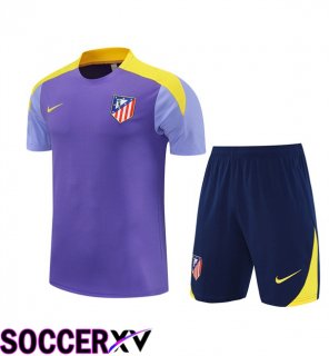 Atletico Madrid kit Training T Shirt + Shorts Purple 2025/2026