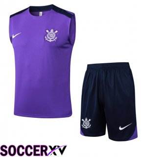 Corinthians Gilet Soccer + Shorts Purple 2025/2026