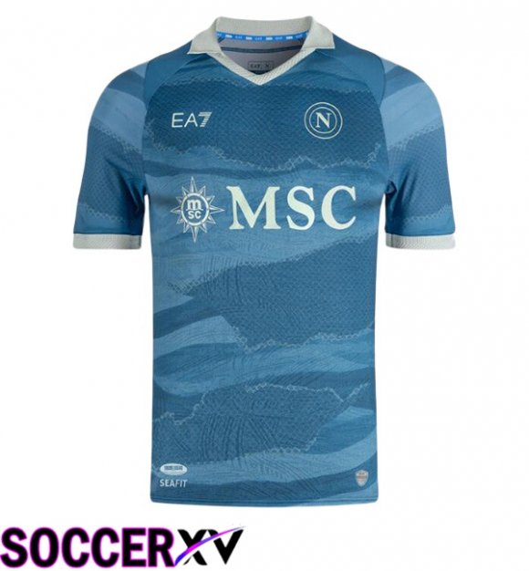 SSC Napoli Fourth Soccer Jersey Blue 2024/2025