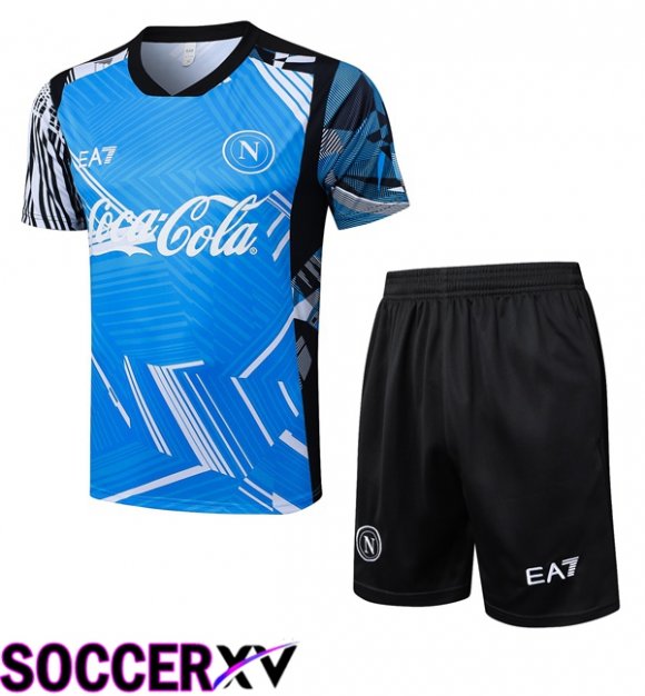 SSC Napoli kit Training T Shirt + Shorts Blue 2025/2026