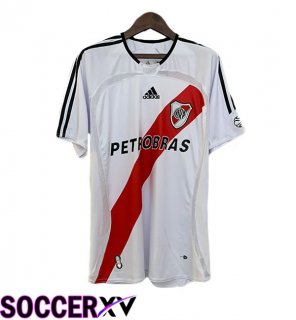 River Plate Retro Home Soccer Jersey White Red 2006-2007