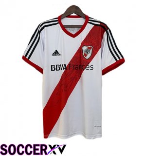 River Plate Retro Home Soccer Jersey White Red 2013-2014