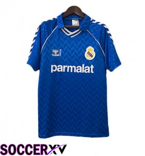 Real Madrid Retro Away Soccer Jersey Blue 1986-1988