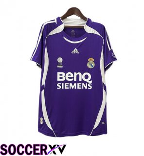 Real Madrid Retro Third Soccer Jersey Purple 2006-2007