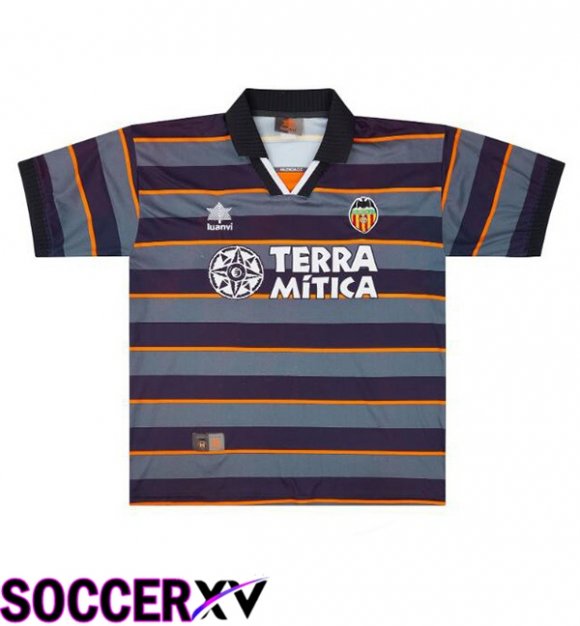 Valencia CF Retro Third Soccer Jersey Orange Grey 1999-2000