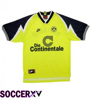 Dortmund BVB Retro Home Soccer Jersey Yellow 1995-1996