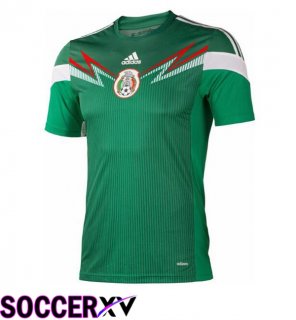 Mexico Retro Home Soccer Jersey Green 2014