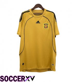 Spain Retro Third Soccer Jersey Yellow 2008