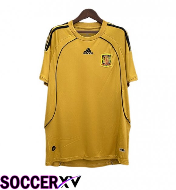 Spain Retro Third Soccer Jersey Yellow 2008