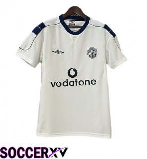 Manchester United Retro Away Soccer Jersey White 2000-2001
