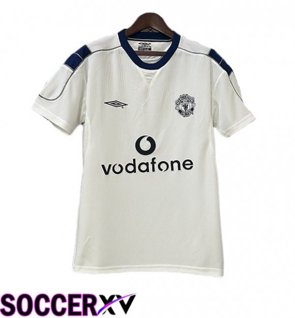 Manchester United Retro Away Soccer Jersey White 2000-2001