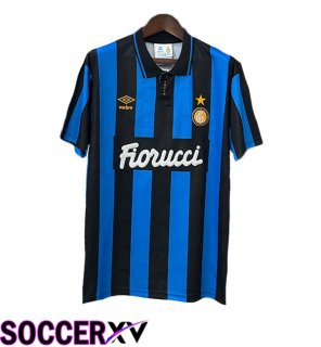 Inter Milan Retro Home Soccer Jersey Blue 1992-1994