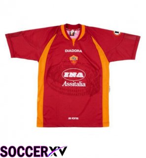AS Rome Retro Home Soccer Jersey Red 1997-1998