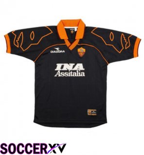 AS Rome Retro Third Soccer Jersey Black 1999-2000