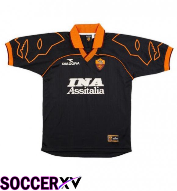 AS Rome Retro Third Soccer Jersey Black 1999-2000