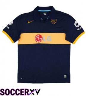 Boca Juniors Retro Home Soccer Jersey Blue Royal Yellow 2009-2010
