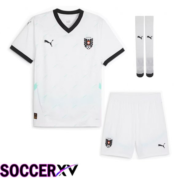 Austria Away Soccer Jersey (Shorts + Socks) Kit UEFA Euro 2024