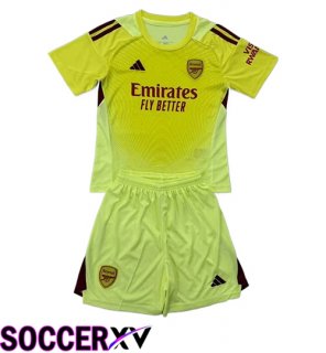 Arsenal Kids Goalkeeper Soccer Jersey Yellow 2025/2026