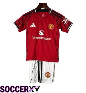 Manchester United Kids Home Soccer Jersey 2025/2026