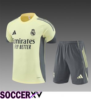 Real Madrid Kids kit Training T Shirt Yellow/Grey 2025/2026