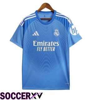 Real Madrid Goalkeeper Soccer Jersey Blue 2025/2026
