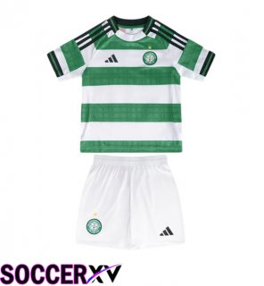 Celtic FC Kids Home Soccer Jersey Green White 2025/2026