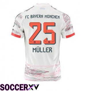 Bayern Munich (Müller 25) Away Soccer Jersey White 2025/2026