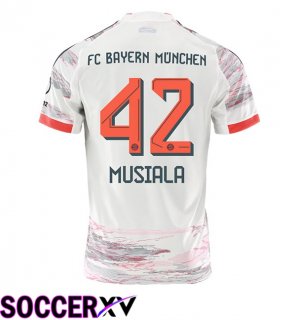 Bayern Munich (Musiala 42) Away Soccer Jersey White 2025/2026
