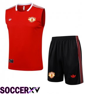 Manchester United Gilet Soccer + Shorts Red 2025/2026