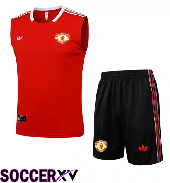 Manchester United Gilet Soccer + Shorts Red 2025/2026