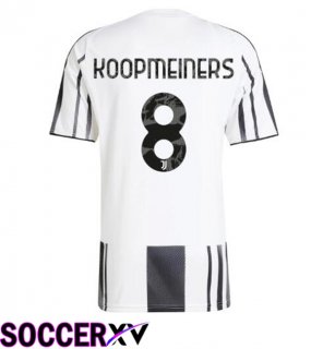 Juventus (KOOPMEINERS 8) Home Soccer Jersey Black White 2025/2026
