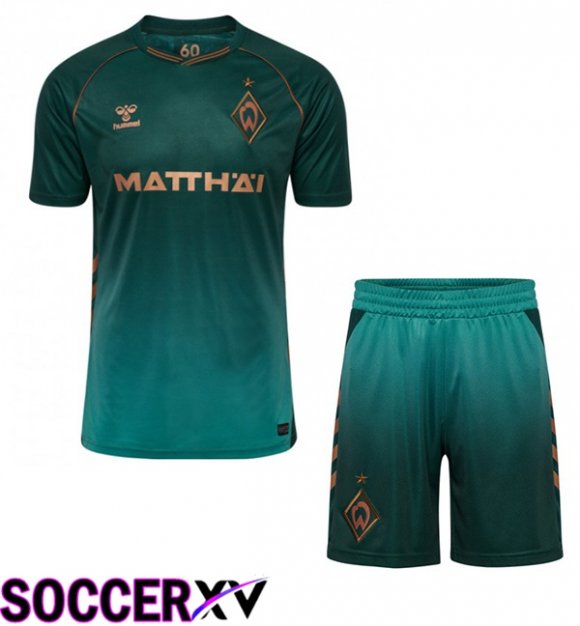 SV Werder Bremen Kids Third Soccer Jersey Green 2025/2026