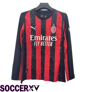 AC Milan Home Soccer Jersey Long sleeve Leaked Version 2025/2026