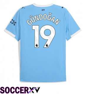 Manchester City (Ilkay Gündoğan 19) Home Soccer Jersey Blue 2025/2026
