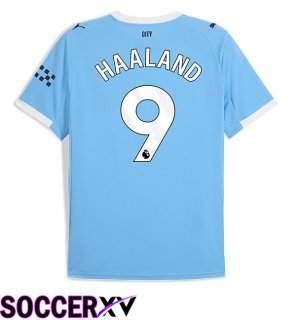 Manchester City (Erling Haaland 9) Home Soccer Jersey Blue 2025/2026