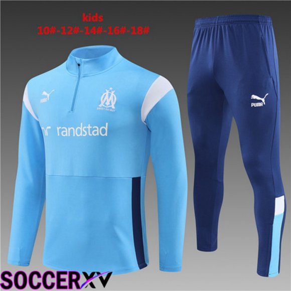 Marseille Kids Training Tracksuit Suit Blue 2023/2024