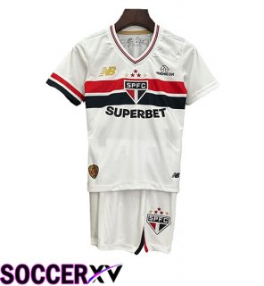 Sao Paulo FC Kids Home Soccer Jersey 2025/2026