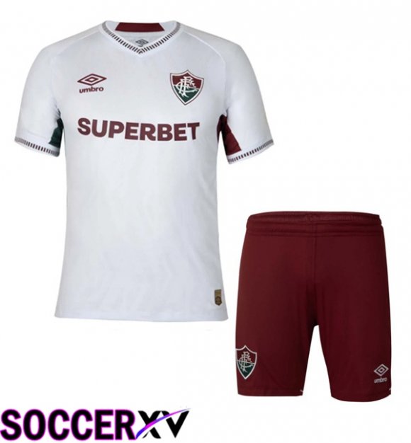 Fluminense Kids Away Soccer Jersey White 2025/2026